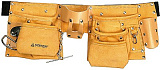 картинка Пояс для инструмента STAYER "МАСТЕР" кожаный 10 карманов, 2 подвески магазина Мастер Дом