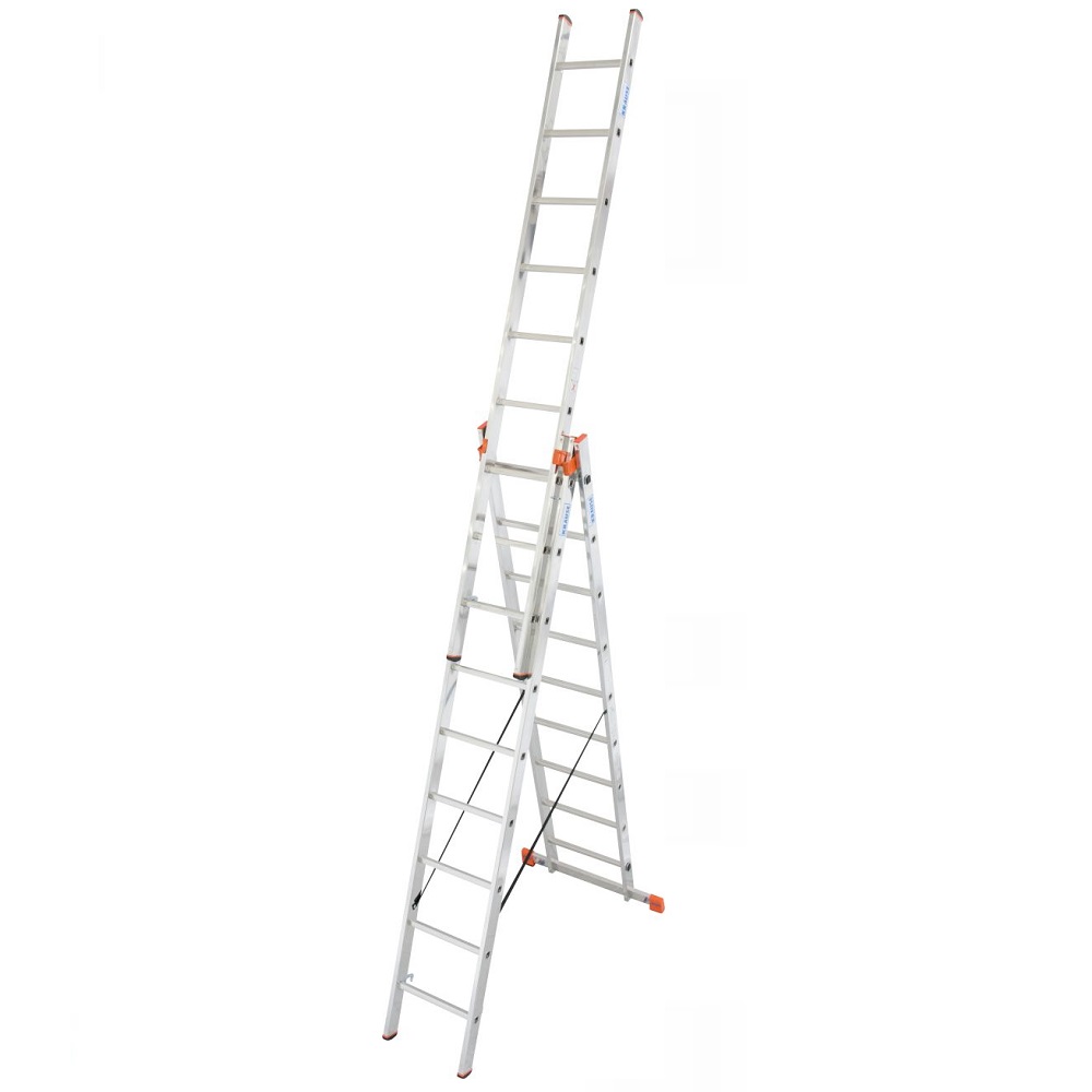 картинка Лестница TRIBILO трехсекционная  3*9 /max h=585см KRAUSE магазина Мастер Дом